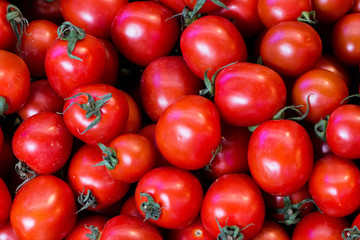 Fresh ripe tomato on the market