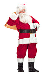 Portrait of Man in Santa Claus Costume