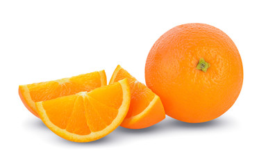 fresh orange isolated on white background