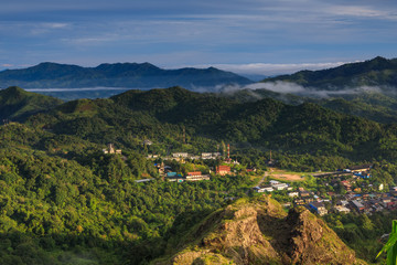 Fototapeta premium Landscape of Ban-e-tong, The village of tin mining near border of Myanmar and Thailand.