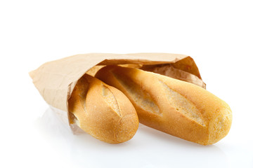 bread isolated on white background.