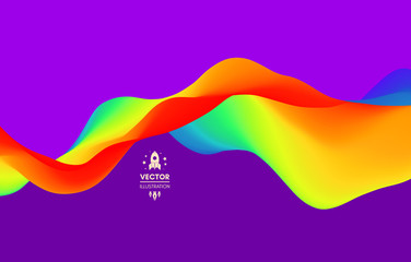 Colorful abstract background. Dynamic effect. Futuristic technology style. Motion vector illustration.