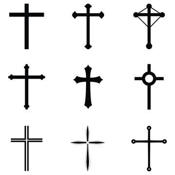 crosses icon set