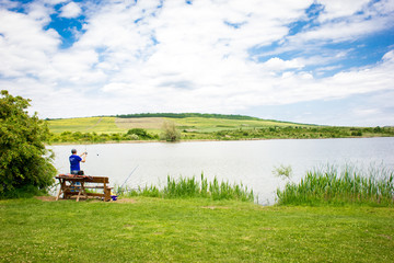 Fototapeta premium fishing on the lake
