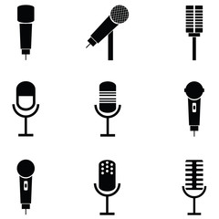 microphone icon set