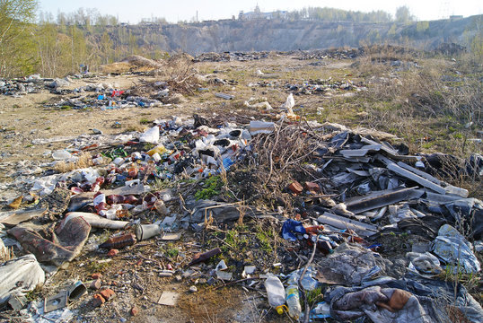 Garbage dump outside the town