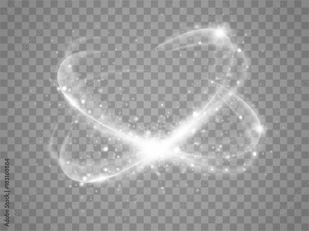 Canvas Prints white light effect. magic circle glow. vector