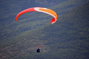 Paraglider in the French Alps