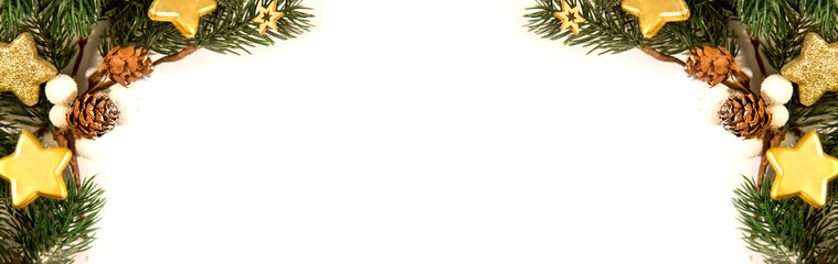 Obraz premium Christmas background with christmas balls, gifts and decoration