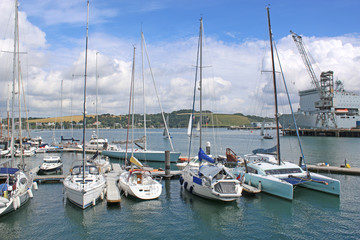 Fototapeta premium Yachts in Falmouth Harbour