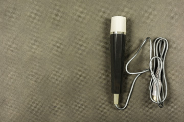 Naklejka premium Retro microphone for recording in the studio.