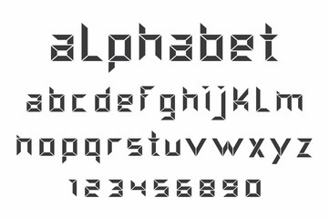  Black of font and alphabet