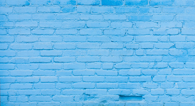 Old Blue Brick Wall Background