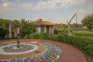 Colourful house in Zalipie