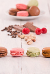 Colorful macarons. 