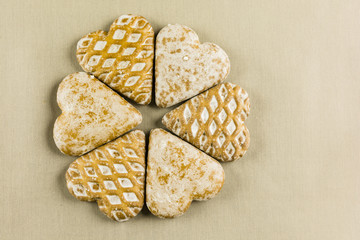 Valentine's gingerbread flower.