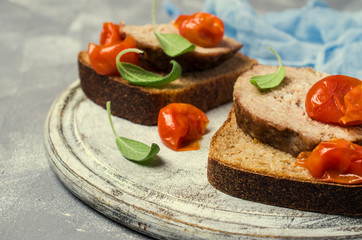 Traditional meatloaf with spices