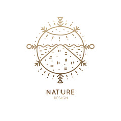 Fototapeta premium Logo sacred landscape