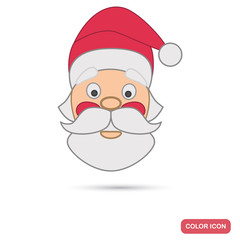 Santa Claus color flat icon for web and mobile design
