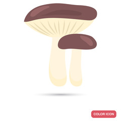 Mushroom russet color flat icon for web and mobile design