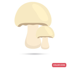 Champignon mushrooms color flat icon for web and mobile design