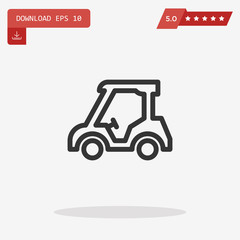 Fototapeta na wymiar golf cart vector icon