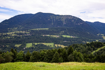 Fototapeta na wymiar Eckbauer Garmisch-Partenkirchen Alpenpanorama