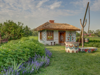 Colourful house in Zalipie