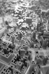 Fototapeta premium Techno mega city; urban and futuristic technology concepts, original 3d rendering