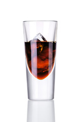 glass of liqueur, isolated