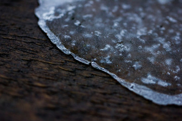 Background of ice and tree