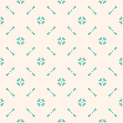 Vintage floral seamless pattern. Ornament texture in turquoise and beige colors