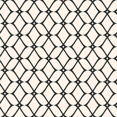 Mesh seamless pattern, thin wavy lines. Texture of lace, weaving, net, lattice