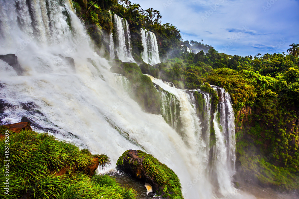 Sticker complex of waterfalls iguazu