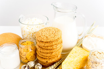 Oatmeal cookies with milk