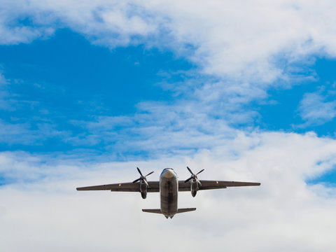 airplane takes off from airport