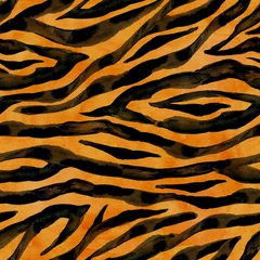 Fototapete Braun Nahtloser Hintergrund der Tigerhaut