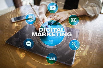 DIgital marketing technology concept. Internet. Online. Search Engine Optimisation. SEO. SMM....