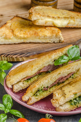 Pesto cheese sandwich