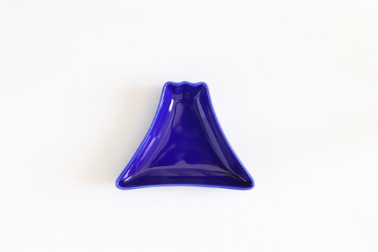 Japanese Colorful Pottery - Japanese traditional design-shaped plate : Mt.Fuji