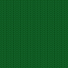 green realistic knit texture vector seamless pattern