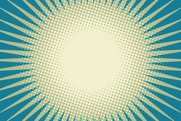 blue sun pop art background