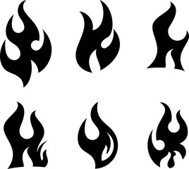 Flame Icon Collection, Fire Flame