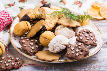 Assortment of Christmas cookies