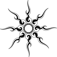 Sun Tribal Tattoo Design