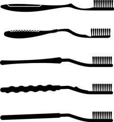 Toothbrush Icon Collection Design