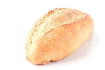 Bread on white background