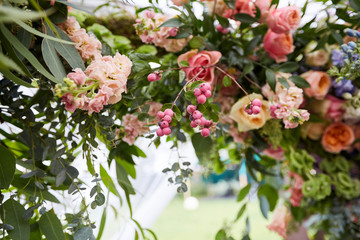 Autumn flower arrangement. Wedding flowers