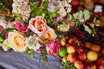 Autumn flower arrangement. Wedding flowers