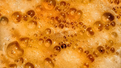 Close up texture of cafe latte